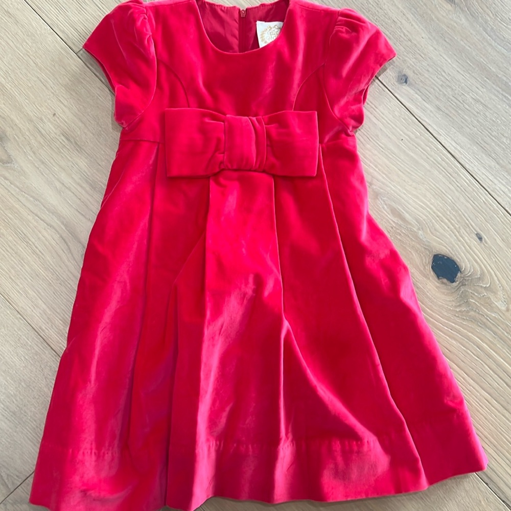 Girls Beaufort bonnet Company red velvet dress, size 6